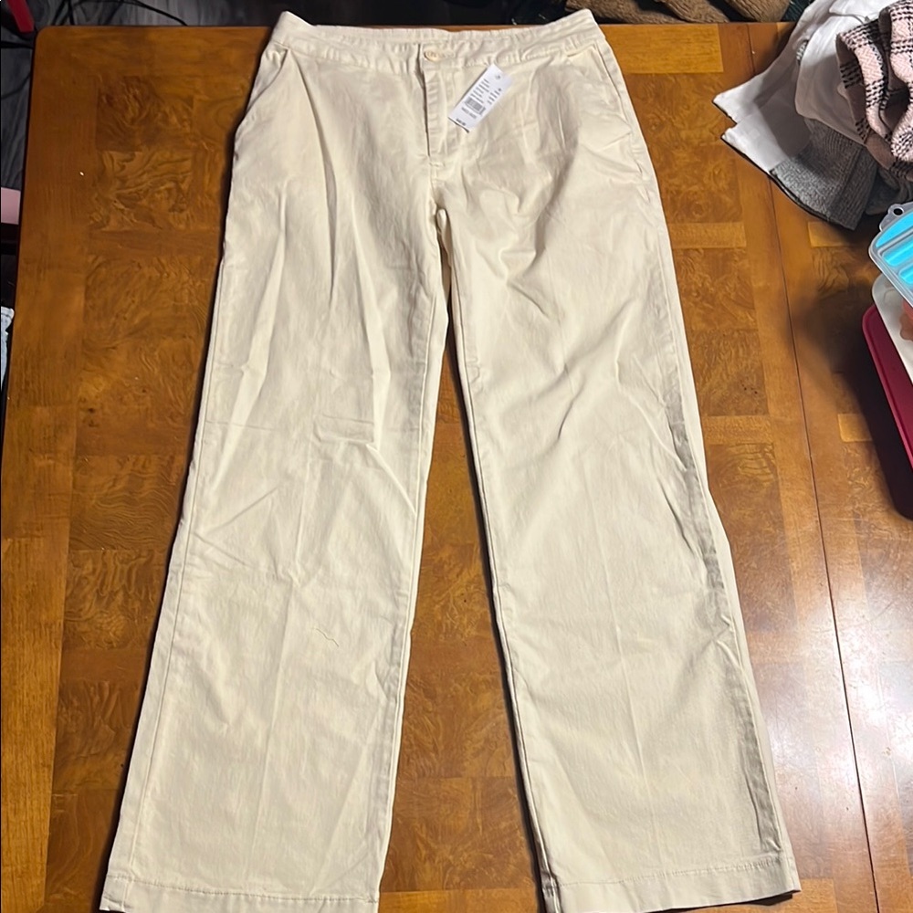 Cream Women’s Pacsun Straight Leg Cotton Blend